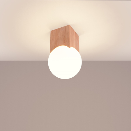 Sollux Lighting Plafon SOLIS naturalne drewno SL.1407