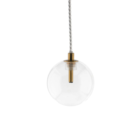 Lampa wisząca Abigali GLOBO2 G4 ⌀120mm szklana, złote elementy