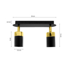 Lampa sufitowa Milagro MLP6124 Joker Black Gold 2