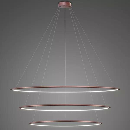 Lampa wisząca Ledowe Okręgi No.3 150cm 3k ściemnialna Różowe Złoto