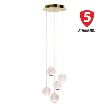 Lampa wisząca Italux PND-12220121-5A-GD Rosario LED