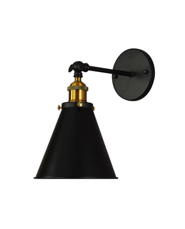 Kinkiet Lumina Deco LDW-B007-1-BK Rubi W1