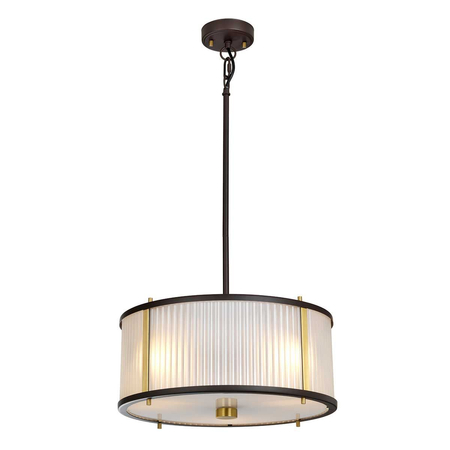 Lampa wisząca Elstead Lighting Corona czarny/mosiądz DL-CORONA-3P-BAB