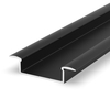 Profil LED Greenie P14-1C 1m wpuszczany szeroki czarny lakierowany