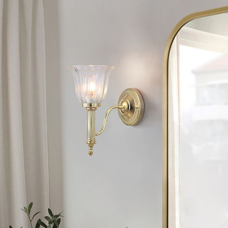 Kinkiet Elstead Lighting Carroll mosiądz BATH-CARROLL1-PB