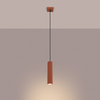 Sollux Lighting Lampa wisząca KARBON 1 ochra czerwona SL.1630