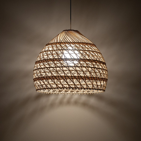Lampa wisząca Nowodvorski BOHO M 11151 Naturalne drewno Biały
