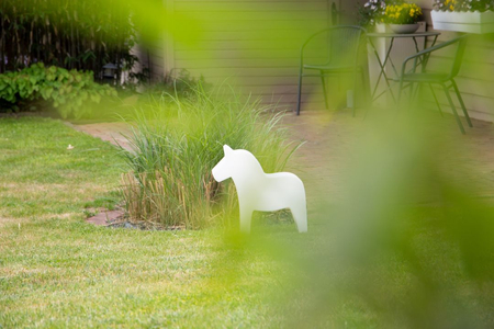 Koń LED Lampa zewnętrzna ogrodowa 2700K RGB 43cm 42500L biały