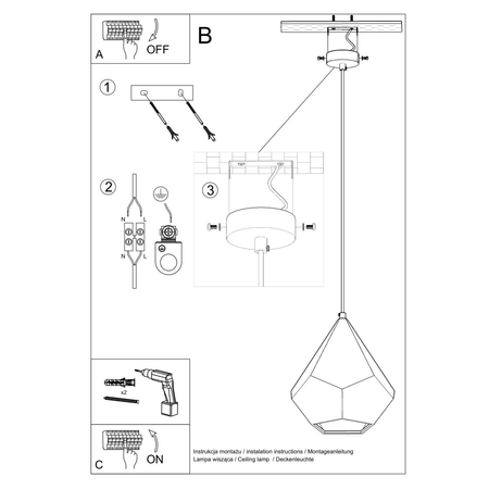 Sollux Lighting Lampa wisząca ceramiczna PAVLUS SL.0844