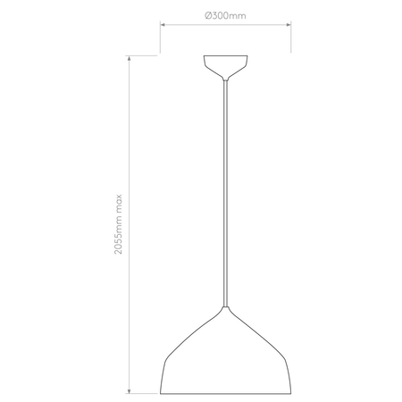 Lampa wisząca Astro Ginestra 300 1361001 Matowy Czarny