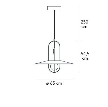 Lampa wisząca LED Fontana Arte F438G85550OBLE Setareh
