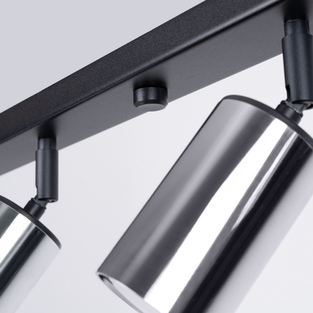 Sollux Lighting Plafon WINX 6L czarny/chrom SL.1372