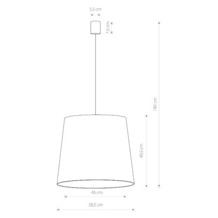 Lampa wisząca Nowodvorski 8440 CONE L BLUE
