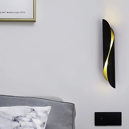 Kinkiet Abigali Drill Czarno-Złoty 2xE14