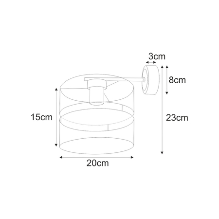 Kinkiet Kaja MALAVI K-5504 czarny, złoty