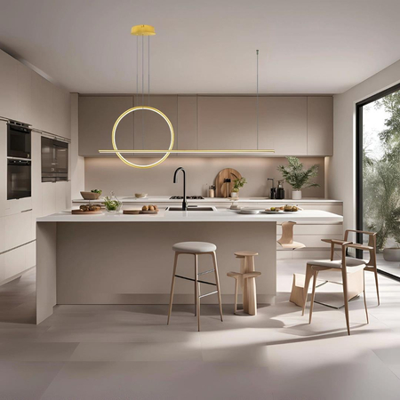 Lampa wisząca Linea No.2 120 40cm złota 3k