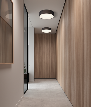 Lampa sufitowa OLGA szary Ø40 3xE27 abażur z tkaniny