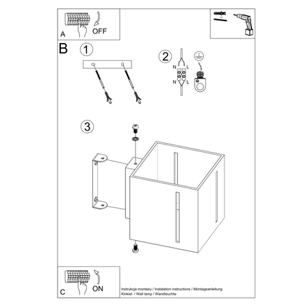 Sollux Lighting Kinkiet PIXAR szary SL.0396