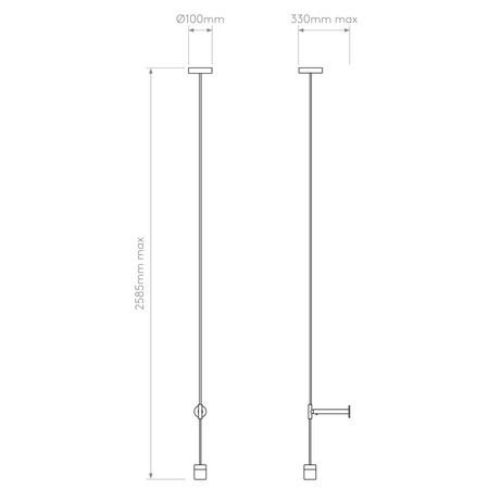 Lampa wisząca Astro Pendant Suspension Kit 3 1184011 Brązowy