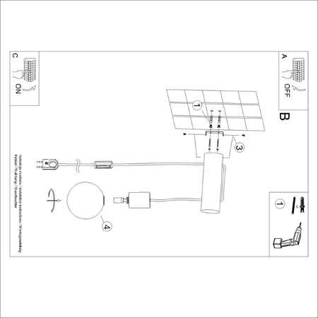 Sollux Lighting Kinkiet NIMBI G9 z włącznikiem SL.1645