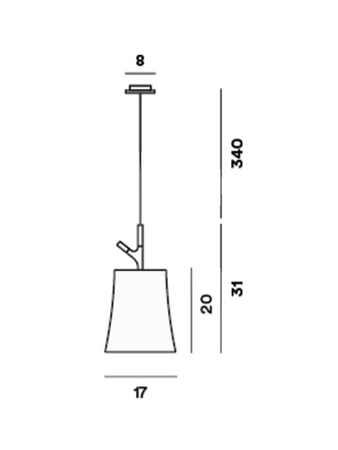 Lampa wisząca Foscarini 221027-10 Birdie piccola