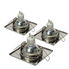 Eko-Light ZESTAW OCZEK KWADRATOWYCH 3x5W GU10 EKZ2697 SREBRNY