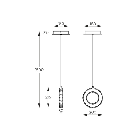 Lampa wisząca Zuma Line MD3713-1-3CT GIRONA LAMPA WISZĄCA CHROM/CHROME