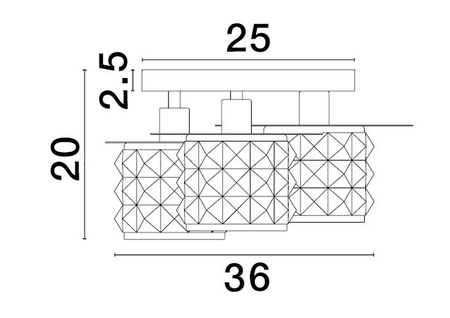 Lampa sufitowa Luces Exclusivas BAMOA - chrom i czarny LE43421