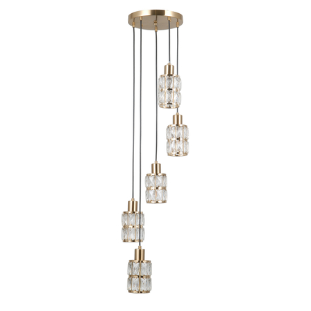 Lampa wisząca Italux Alma PND-40668-5-HBR Złoty