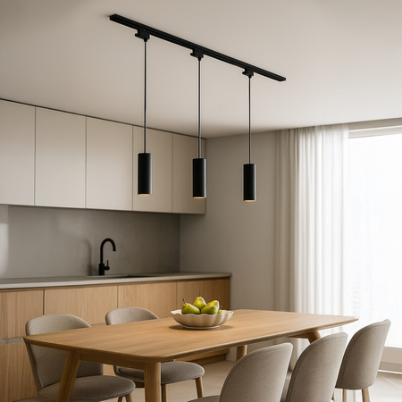 Milagro Oprawa Pipe Track Zwis Czarny 1xGU10 3-obwodowy ML2064 CZARNY