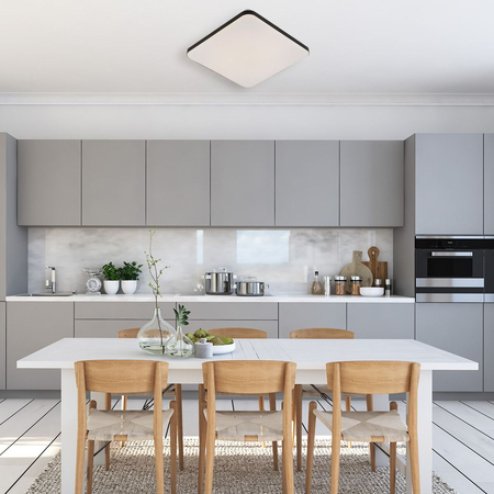 Plafon kwadratowy Babilon mały czarny 4000k LP-335/1C S 4BK square