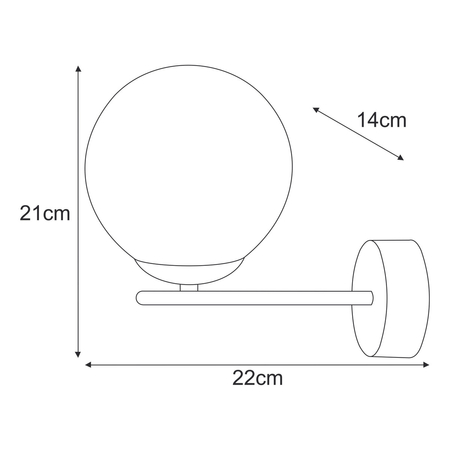 Kinkiet Kaja DELTA K-5306 czarny, grafitowy