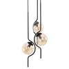 Lampa wisząca Kaja VELA K-5338 bursztynowy, czarny