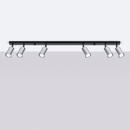 Sollux Lighting Plafon WINX 6L czarny/chrom SL.1372
