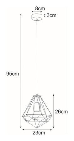Lampa wisząca MARKO Kaja K-4018 czarny
