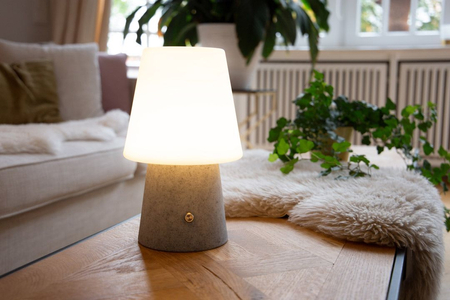 Lampa stojąca No.1 zewnętrzna ogrodowa 2700K RGB ściemnialna z baterią 30cm, błękitny niebieski 32584L 