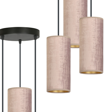 Lampa wisząca BENTE 3 BL PREMIUM ROSE Emibig 1061/3PREM różowy