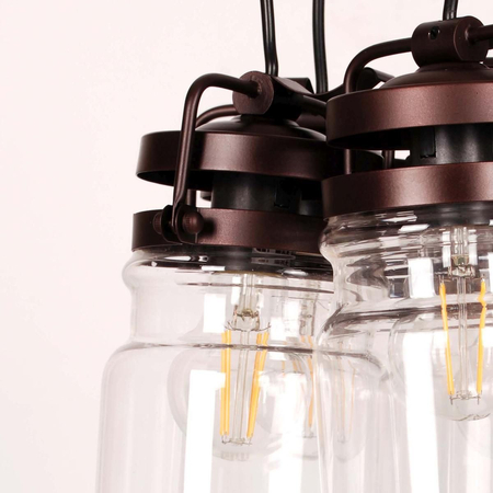 Lampa wisząca RAVEN Kaja K-8004-6 brąz