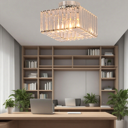 Light Prestige Kwadratowy plafon Vetro chrom 1xE27 LP-2910/1C CH square