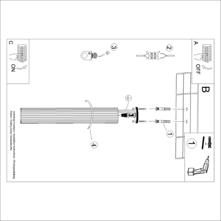 Sollux Lighting Plafon KARBON 60 ochra czerwona SL.1629