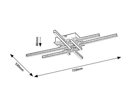 Lampa sufitowa Rabalux Casimir 5268 czarny matowy