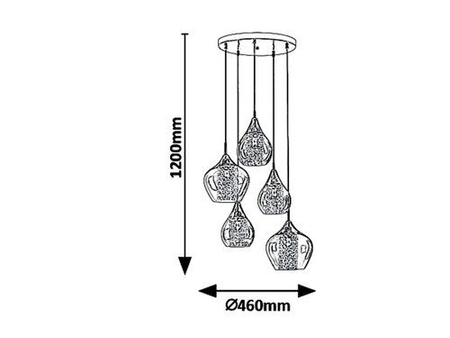 Lampa wisząca Rabalux Cassandra 6660 chrom
