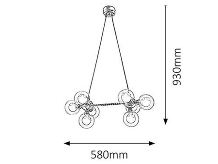 Lampa wisząca Rabalux Briella 2624 chrom