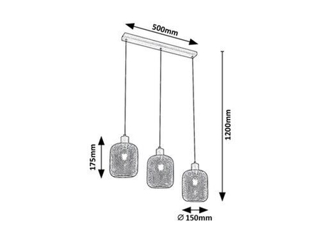 Lampa wisząca Rabalux Grendel 3132 buk