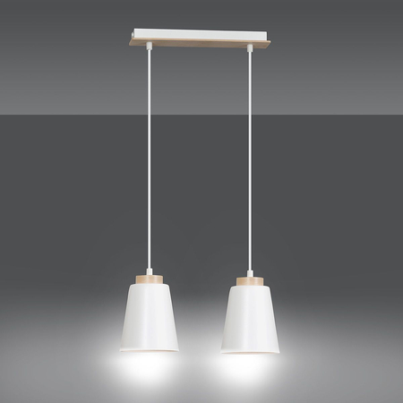 Lampa wisząca BOLERO 2 WHITE Emibig 443/2 biały