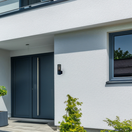 Eko-Light Kinkiet Ogrodowy Harlem 1xE27 IP44 PIR EKO1710 CZARNY