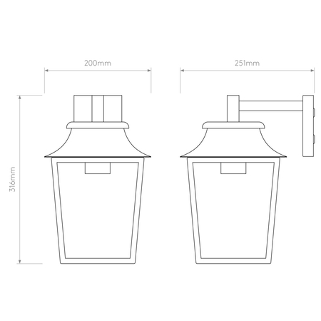 Kinkiet zewnętrzny Astro Richmond Wall Lantern 200 1340004 Czarny z Teksturą