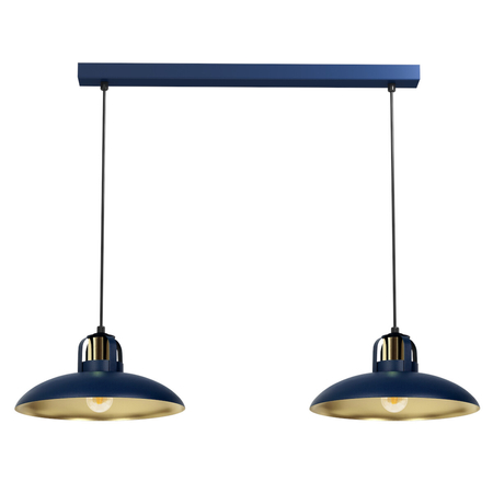 Milagro Lampa wisząca FELIX NAVY BLUE/GOLD 2xE27 MLP7715 GRANATOWY / ZŁOTY