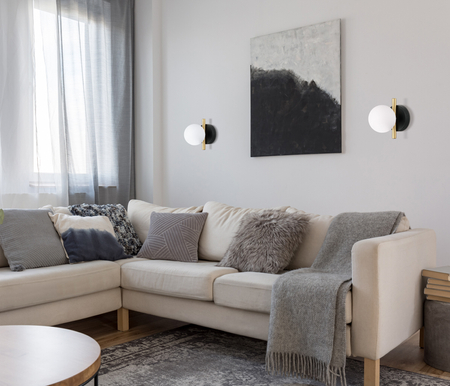 Kinkiet Italux Reverso WL-5622-1-BK-W Czarny, złoty