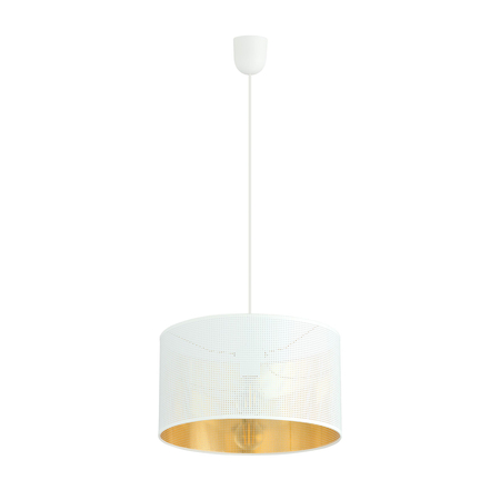 Lampa wisząca ASTON 1 WHITE/GOLD Emibig 1147/1 biały/czarny